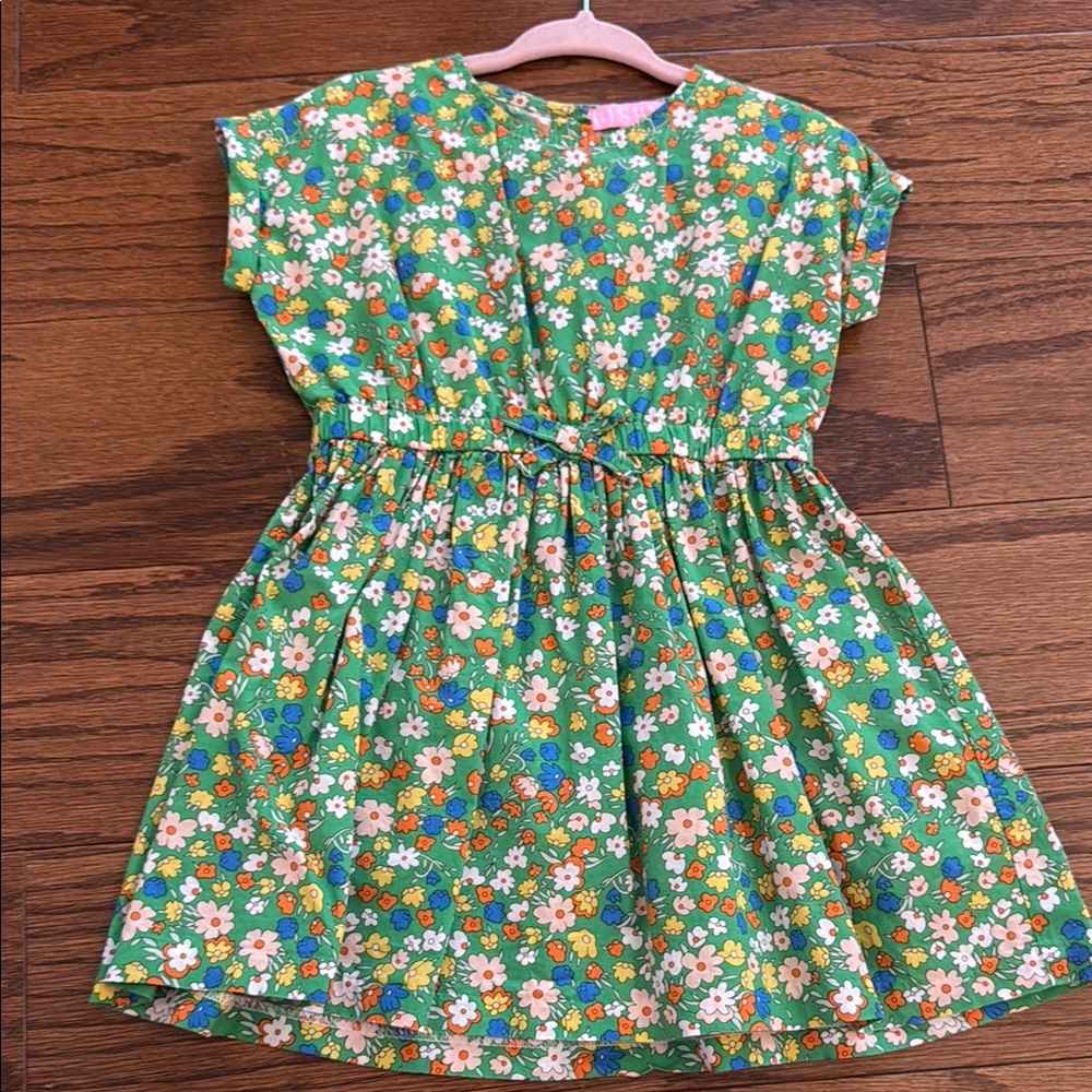 BISBY Kids Floral Green Dress, 2T